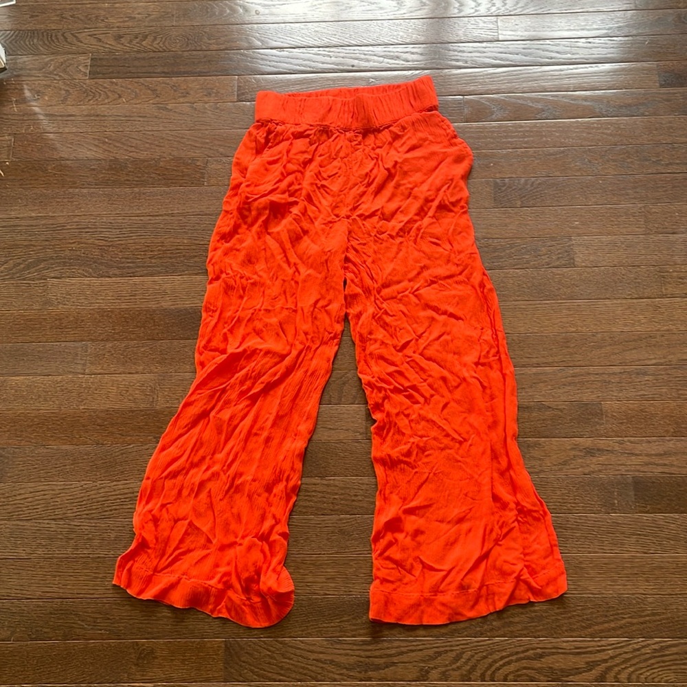 Boden Bright Orange Wide Leg Pants Size 4 NWOT Viscose